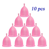 10 pcs medical silicone menstrual cups feminine hygiene reusable menstrual collectors wholesale feminine hygiene care