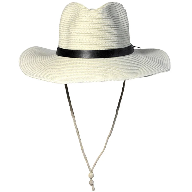 Мужская соломенная шляпа от солнца складная с широкими изогнутыми полями в