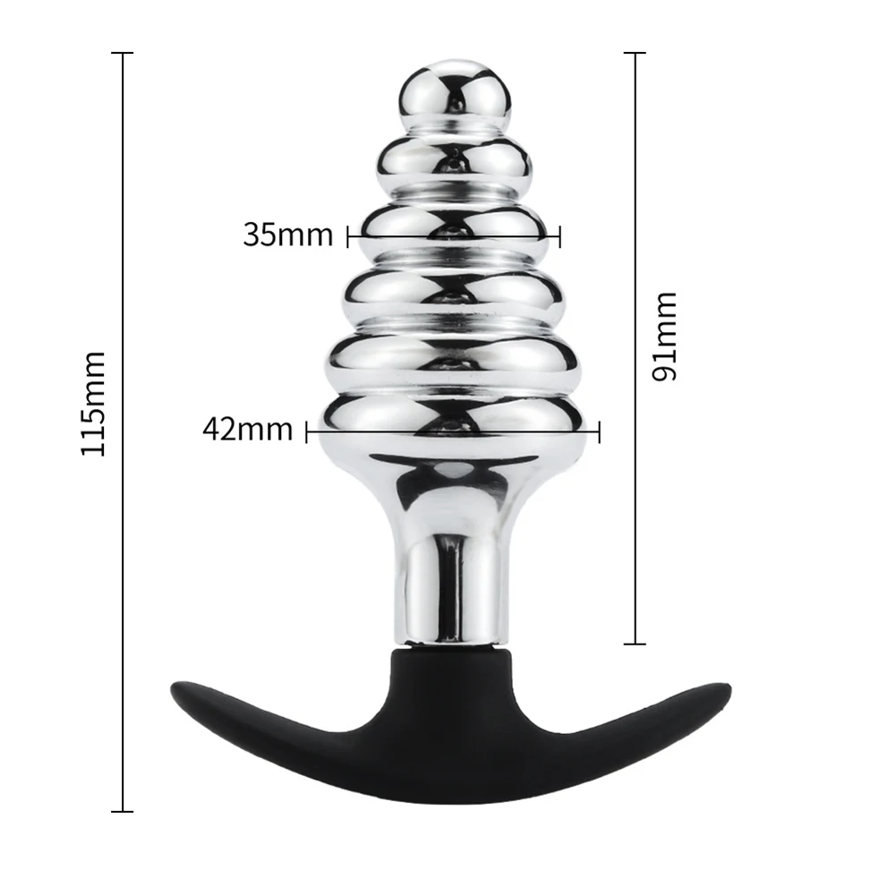 Metal Anal Dildo Beads Butt Plug Vaginal G-spot Stimulation Women Men Adults Sex Toy Erotic Massager No Vibrator Products | Красота и
