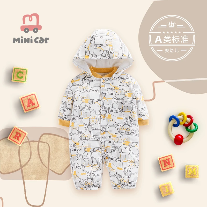 Комбинезон детский pudcoco унисекс хлопок размер: 3 m/6м/9 m/12м/18 m/24м 2 цвета |