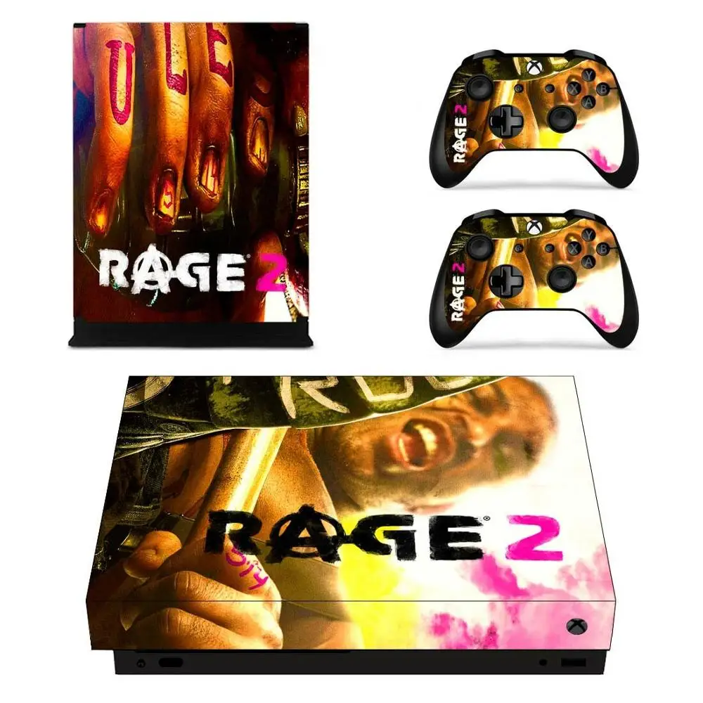 Для Xbox One X стикер s Rage 2 виниловое покрытие Наклейки Обложка Pegatinas Adesivo для one