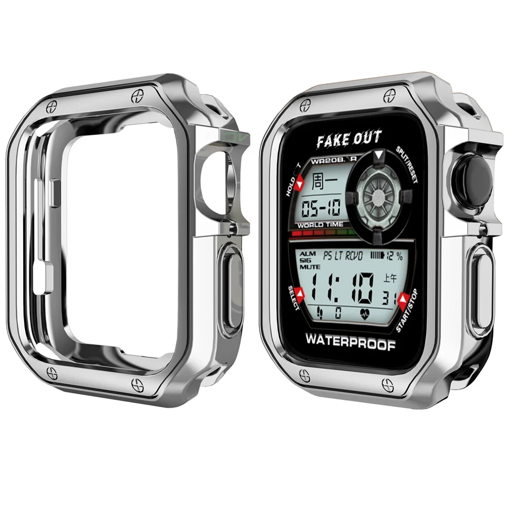 Чехол из ТПУ для Apple Watch 45 мм/41 мм 44 мм/40 42 мм/38 бампер женских часов серии 6 5 4 3 SE 7