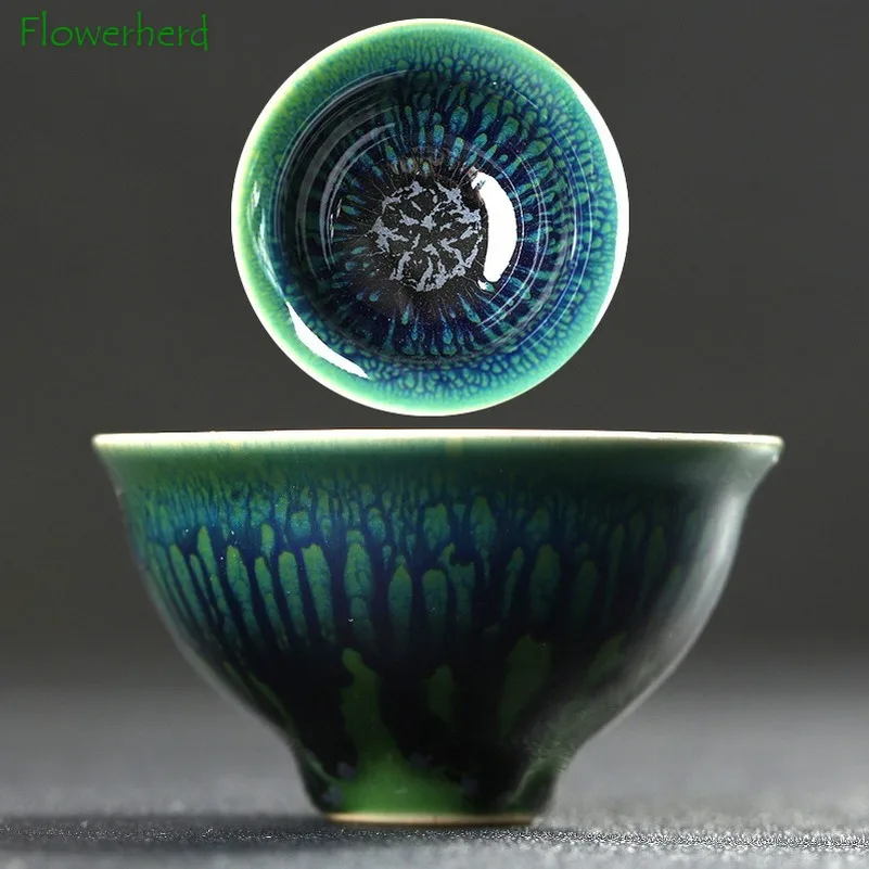 

Ceramic Porcelain Tea Cup Teaware Kiln Change Tea Cup Ceramic Jun Kiln Tea Bowl Home Ceramic Cup