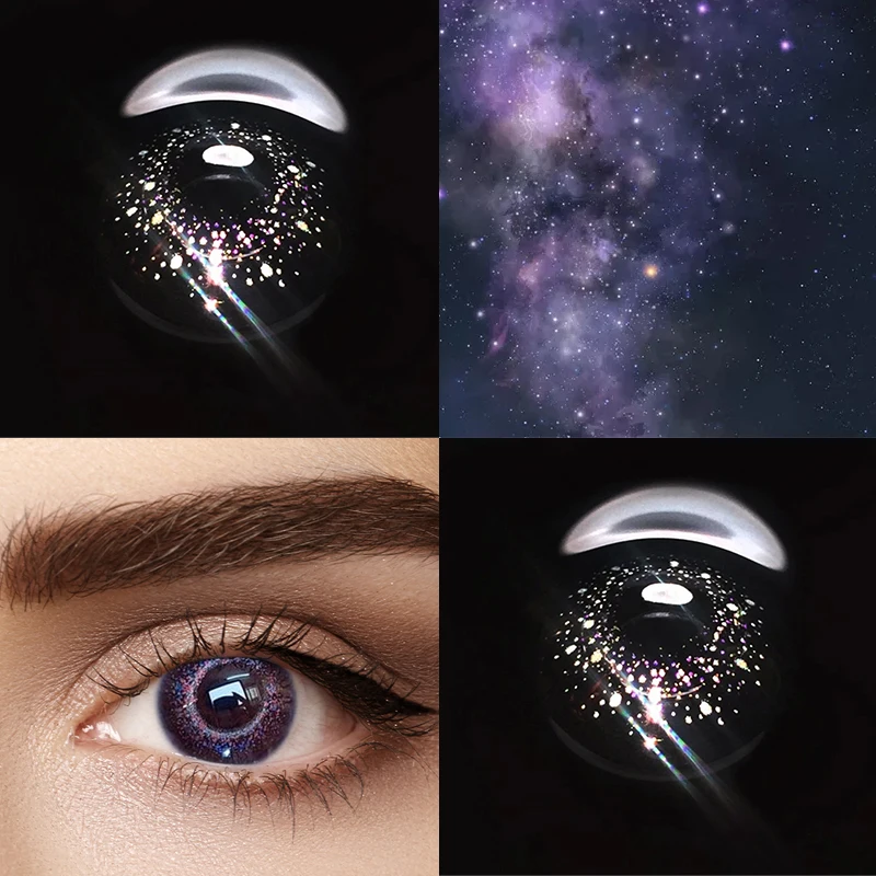 Цветные контактные линзы для глаз без рецепта зеленый Косплей ежегодный