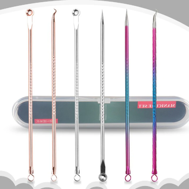 

1/4pcs Acne Blackhead Comedone Black Spot Pimple Blemish Remover Skin Care Women Beauty Acne Treatment Pore Cleanser Needle Hook