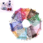 50 шт., органза, прозрачные марлевые мешки для украшений