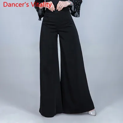 Only Pants as Photo Женский топ из бриллиантов, свободные брюки, современные леггинсы для танцев, Бальные танцы, Национальный Стандартный Вальс конкурс танцев, 2 цвета, одежда для сцены - Цвет: Only Pants as Photo
