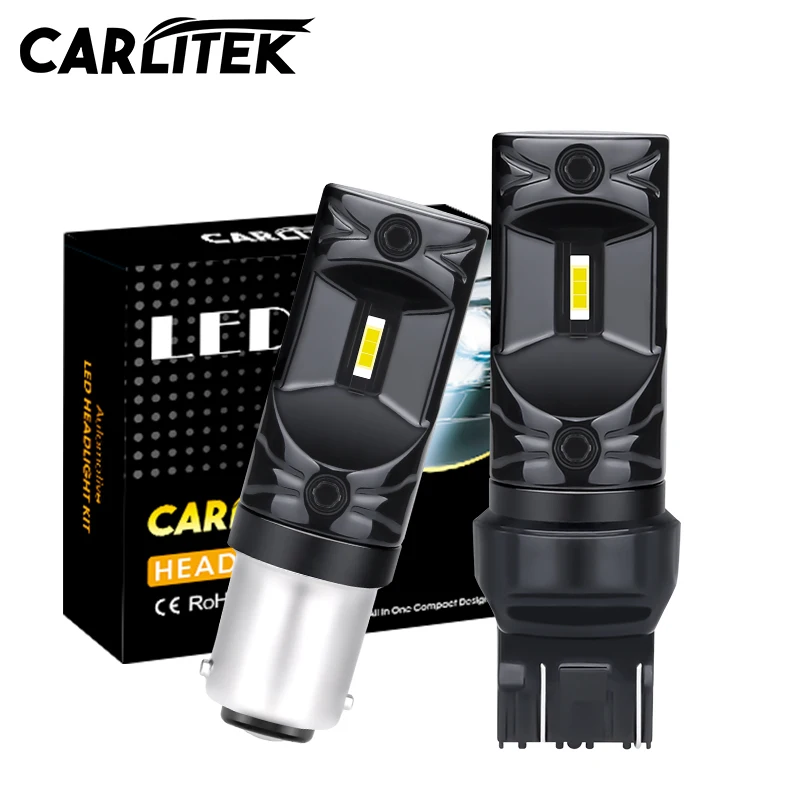 Carlitek W5W T10 светодиодный светильник s поворотники интерьер 6000K P21/5 Вт PY21W P21W