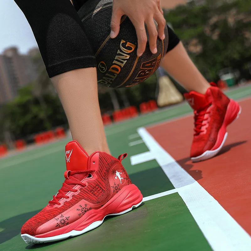 

Professional High-top Basketball Shoes Men's Breathable Basketball Sneakers Athletic Outdoor Sport Shoes Plus Size 45 Men Shoes