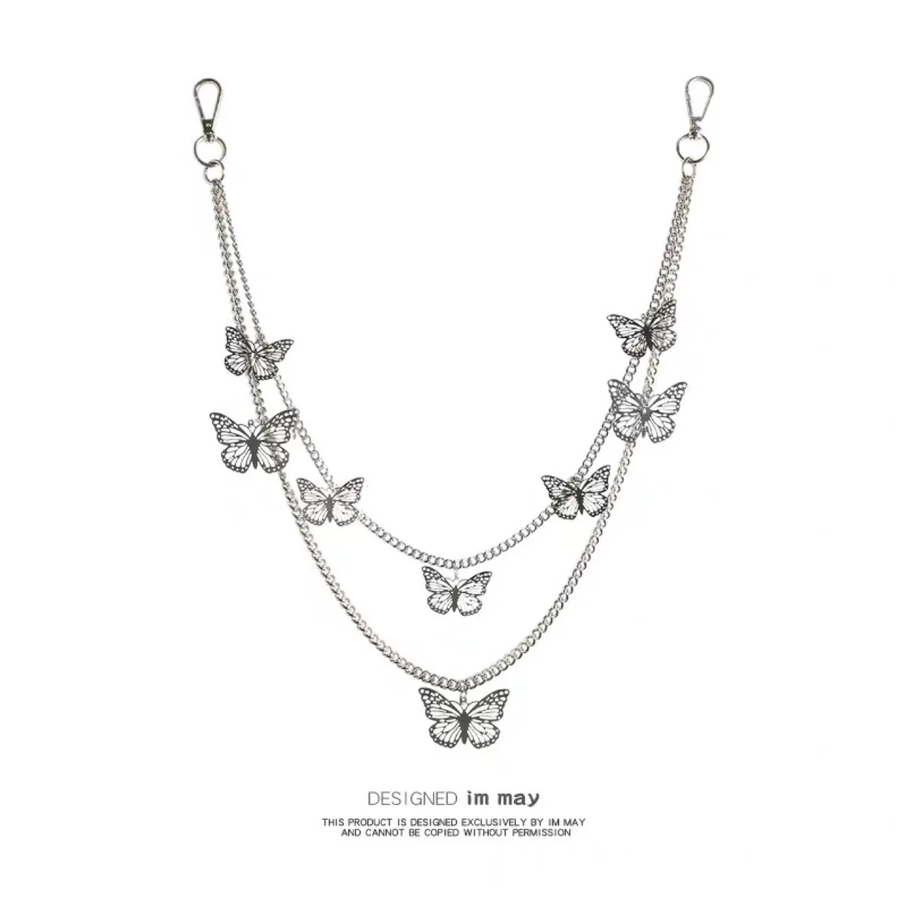 JIZI домашние декорированные двойными бабочками Штаны цепи костюм с цепочкой