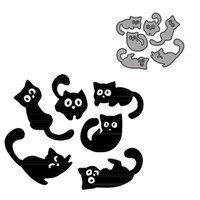 adorable cats together metal cutting dies new 2021 diy scrapbooking photo album decorative crafts embossing die cuts