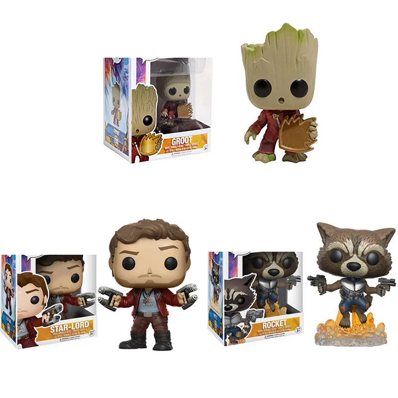 FUNKO стражи Галактики Fhe галактики 2 ракета Grootted Звездный лорд Коллекция Модель