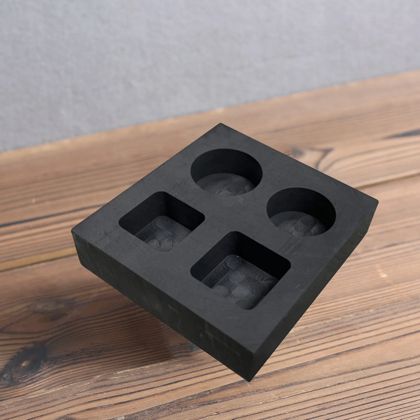 

4Slot Graphite Ingot Mold Gold Silver Metal Refining Casting Mould Non-stick