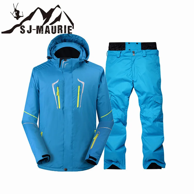 Зимний лыжный костюм Мужская ветрозащитная лыжная куртка + штаны уличная