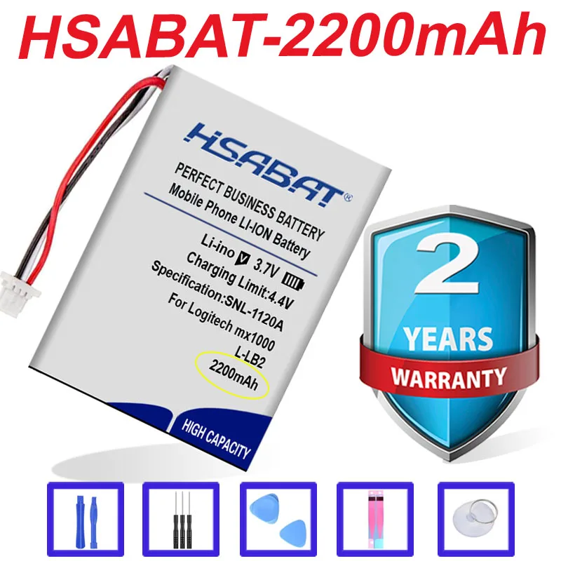 HSABAT Топ бренд 100% Новинка 2200 мАч L LB2 Аккумулятор для беспроводной мыши в наличии