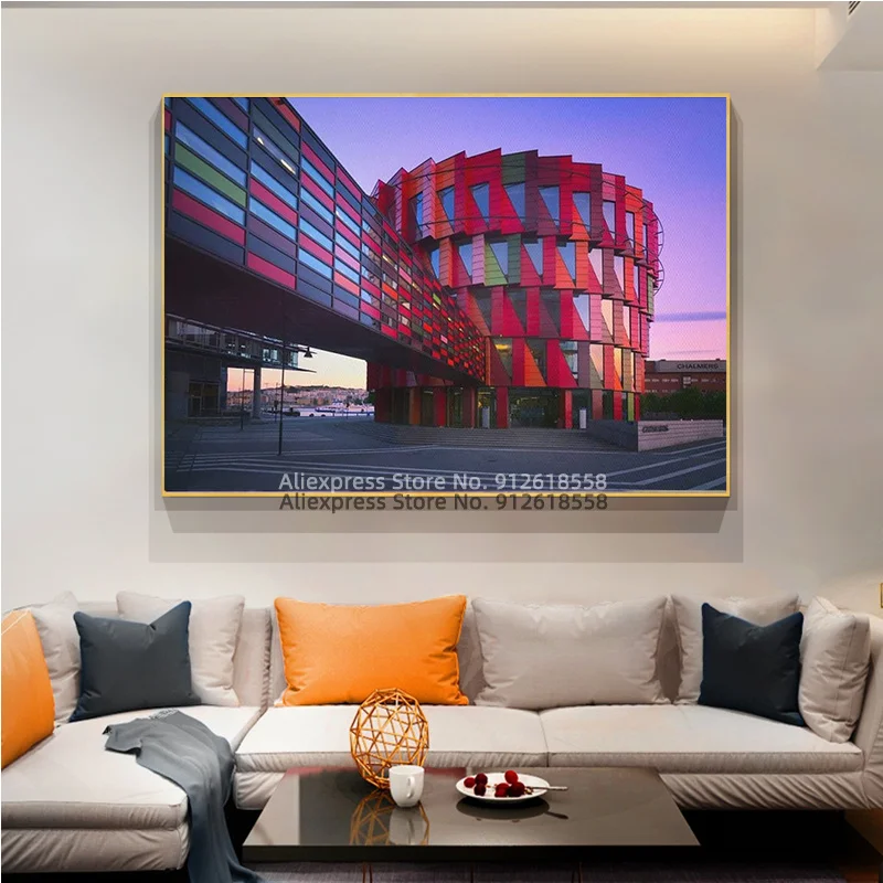 Художественный постер холст с изображением пейзажа и архитектуры Университета