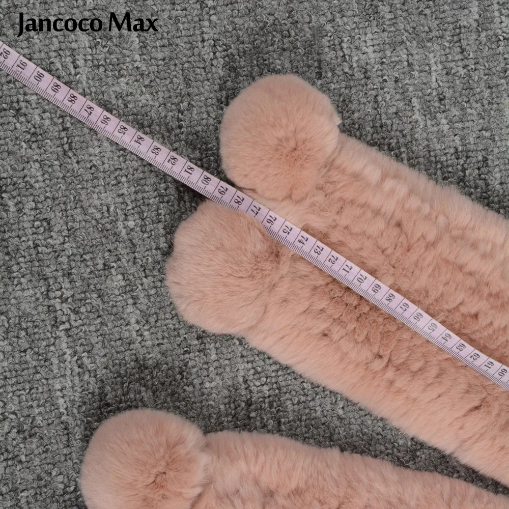 Jancoco Max настоящий шарф из меха кролика Рекс женская мода Стиль Длинные Глушитель