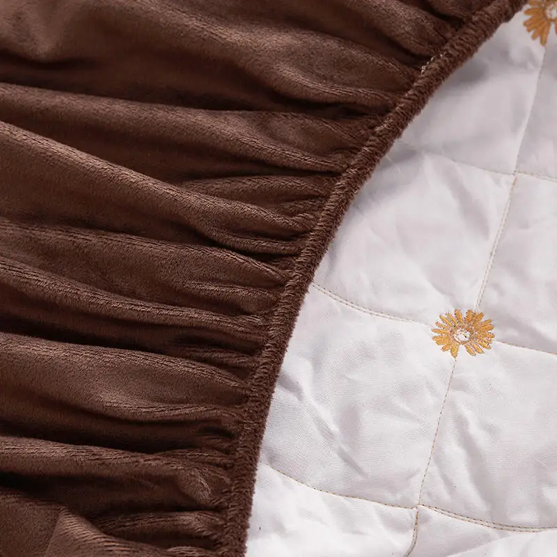 Стильная простыня на резинке для кровати защитный чехол матрас из флиса плотное