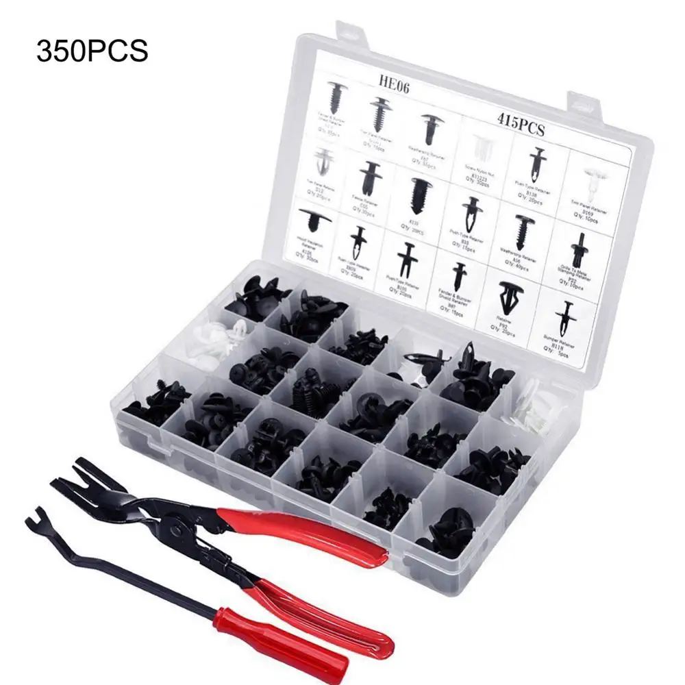 

100/350/415/690Pcs Plastic Car Auto Rivet Fastener Fender Bumper Push Pin Clip