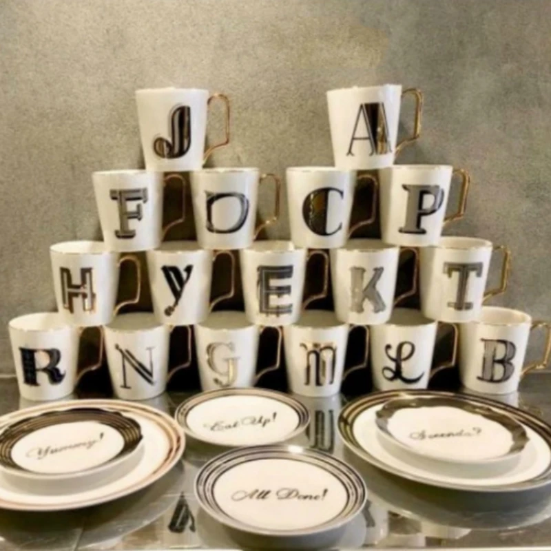 Кружка из костяного фарфора кофейная чашка и блюдце домашняя посуда для напитков