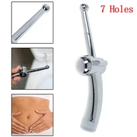 7 holes handheld enema metal anal cleaner butt plugs tap bidet faucets rushed anal douche shower cleaning enemator