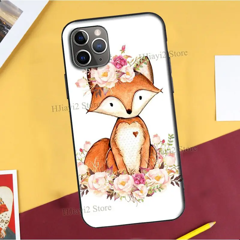 Чехол с рисунком Красной лисы для iPhone 11 Pro Max 13 12 mini SE 2020 X XR XS 7 8 Plus чехол - купить по