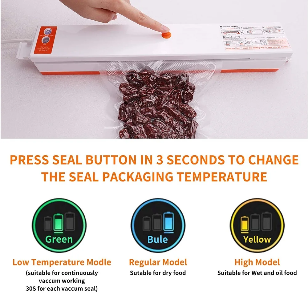 Вакуумный упаковщик для пищевых продуктов 220 В/110 В 10 шт. пакетов | Бытовая техника