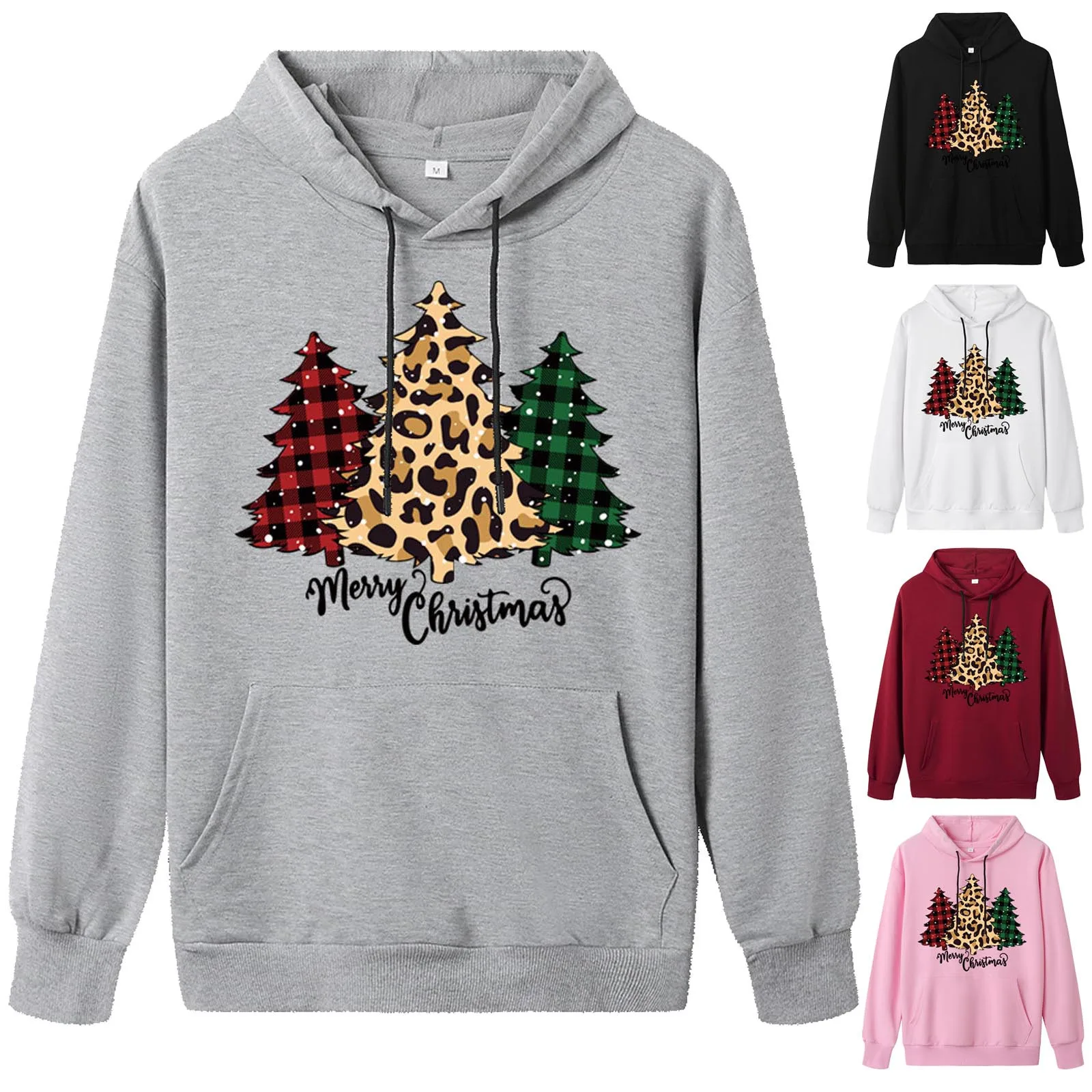 

Women's Pullover Sweater Christmas Tree-women's Hooded Printed Long Sleeve Hooded Sweater Women's Hooded Long Hoodie