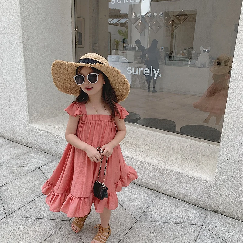 

Bobora Girls Dress Sleeveless Baby Kids Clothes Summer Children Clothing Leaf Girl Clothes Toddler Dresses