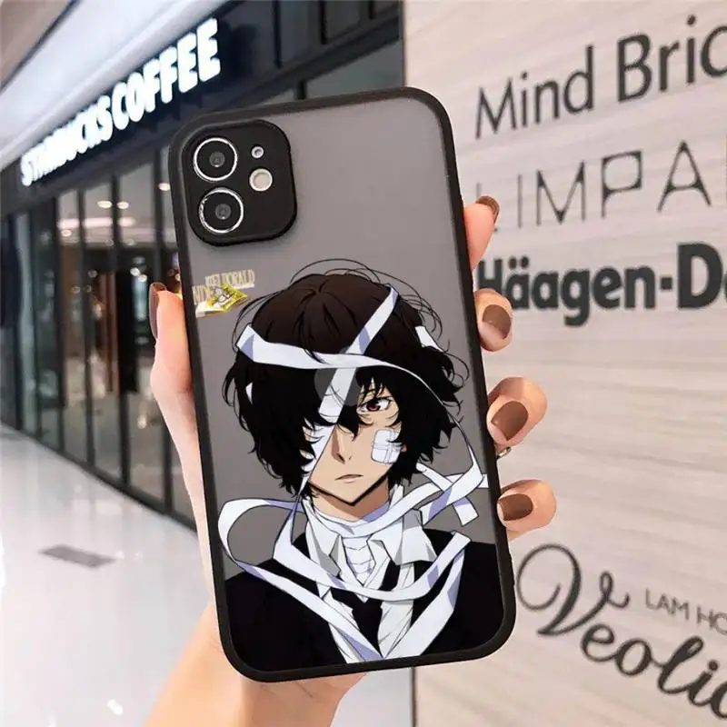

Japan anime Bungo Stray Dogs Phone Cases matte transparent For iphone 7 8 11 12 plus mini x xs xr pro max cover