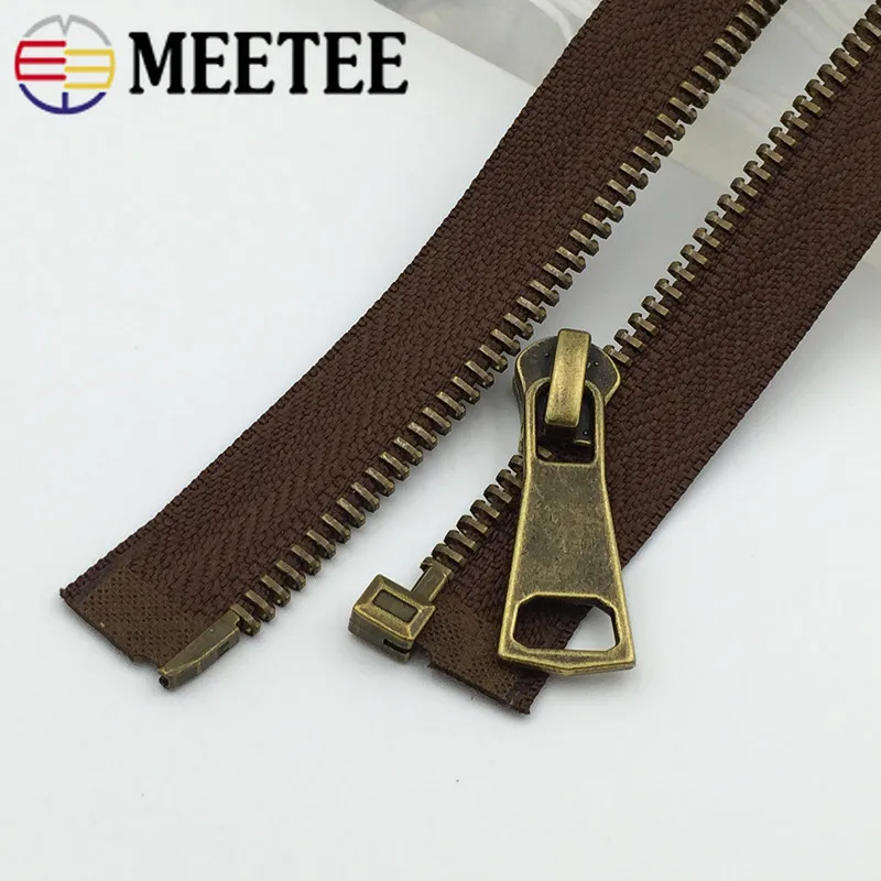 Meetee 1 шт. 5 # бронзовая фотомолния открытая молния для куртки детской одежды