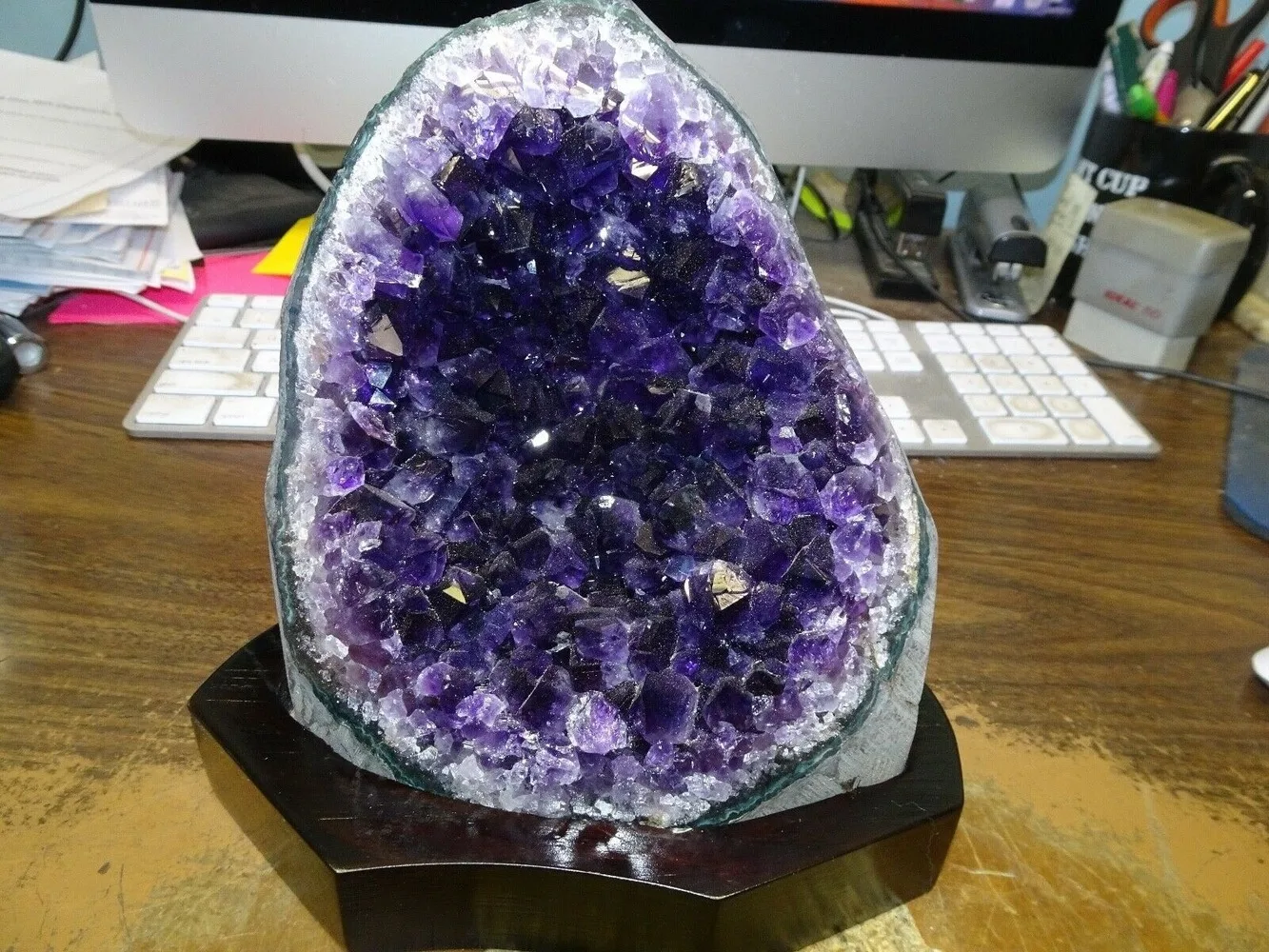 

Natural Quartz Amethyst cave geode Crystal specimen Healing
