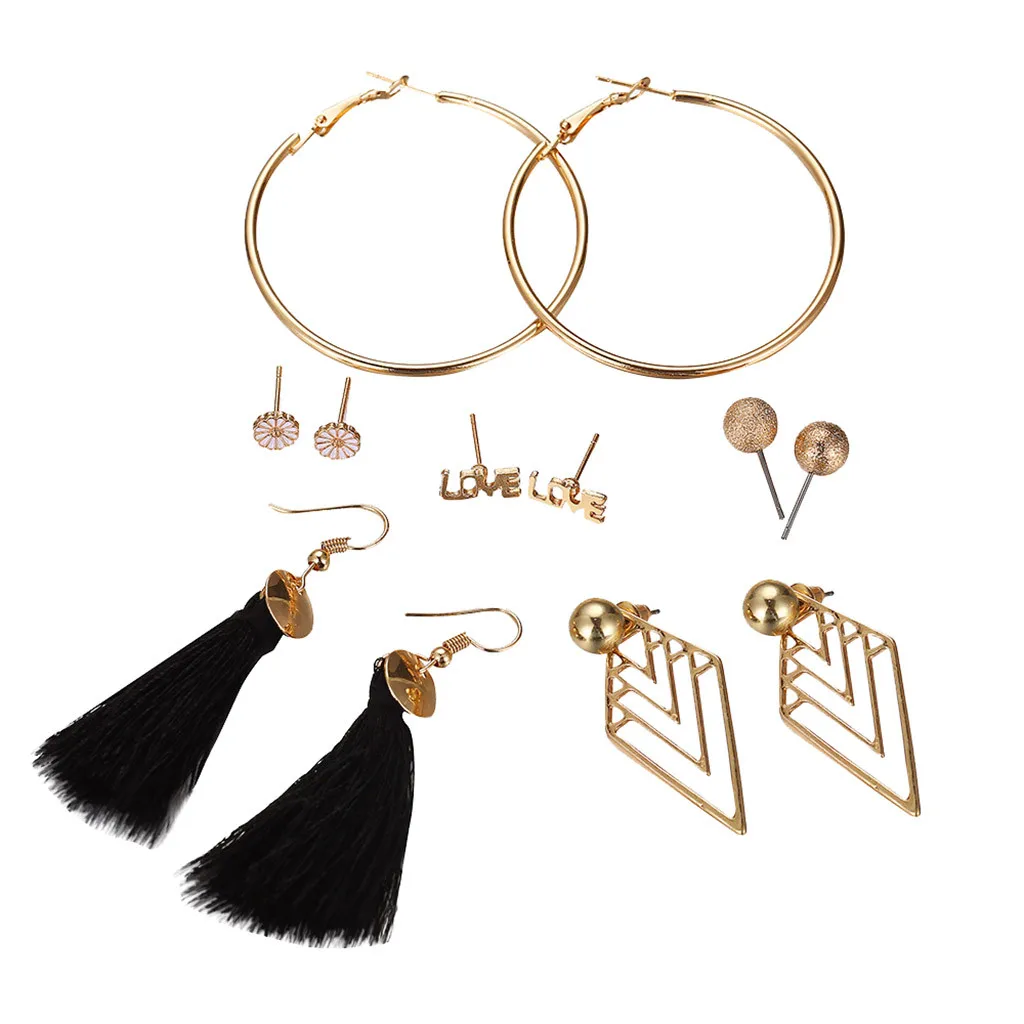 6 пар модных золотых бриллиантов для женщин бриллиантовый набор женские