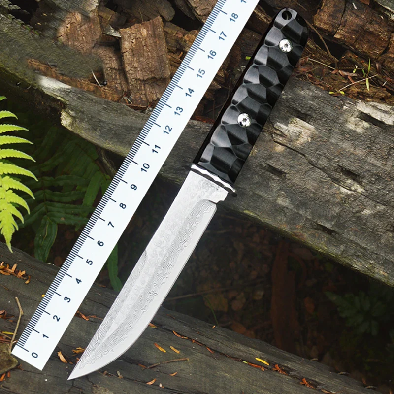 Бесплатная доставка кухонный нож из дамасской стали тактический для кемпинга