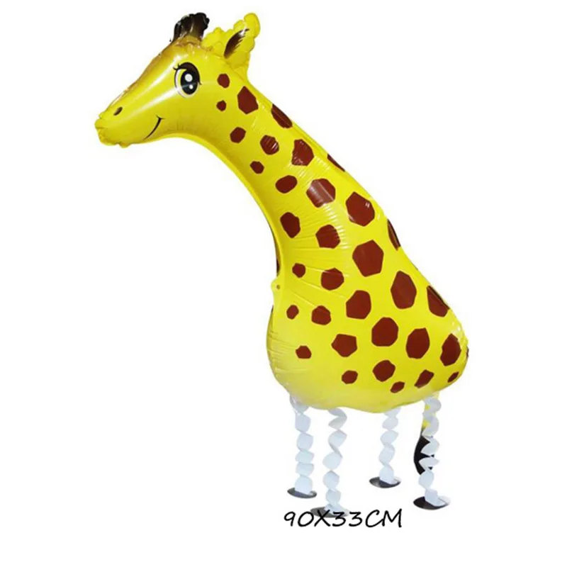 Giraffe Джунгли сафари вечерние декор для вечеринки в честь Дня рождения животных фольги гелиевые шары зоо диких животных один детский воздушный шар вечерние украшения фона - Цвет: Giraffe