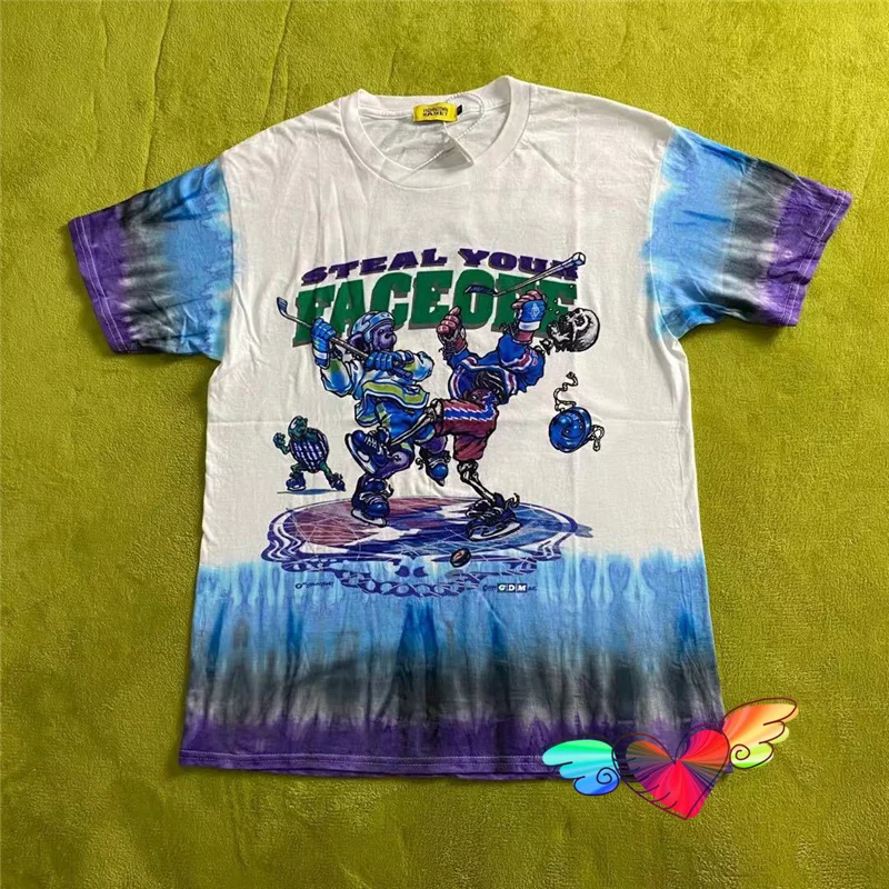 2021 Футболка с принтом Tie Dye для мужчин и женщин 1:1 Высококачественная футболка