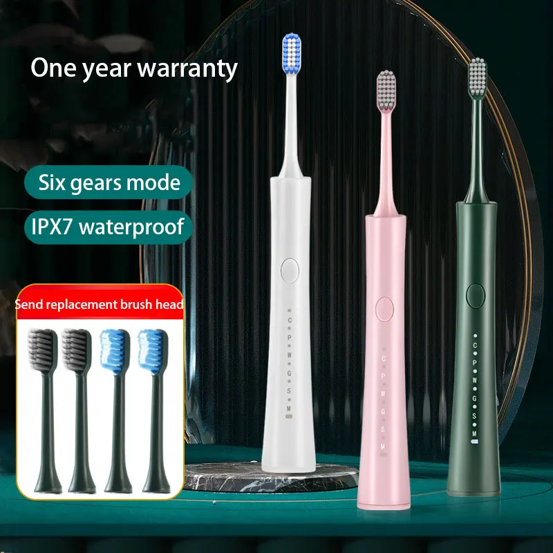 

Electric Sonic Toothbrush Adult Soft Fur Sonic Cleansing Waterproof Rechargeable Fully Automatic USB Rechargeable Toothbrush