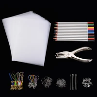 art diy craft plastic heat shrink sheets kit pencil hole punch ear hook keychains embossing assorted tool kit