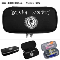 anime death note large capacity zipper pencil case oxford canvas pencil box school office pen bag