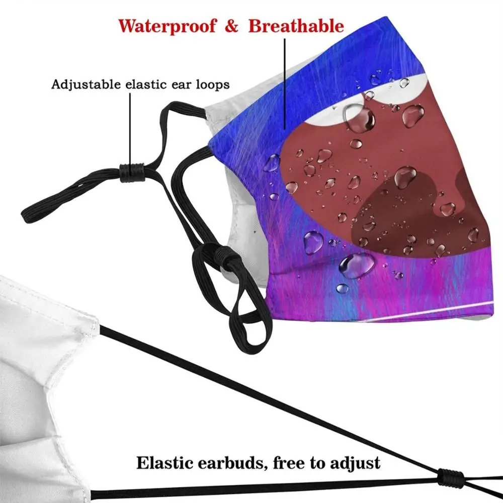 Маска с фильтром Pm2.5 для взрослых и детей многоразовая мультяшная Милая монстром
