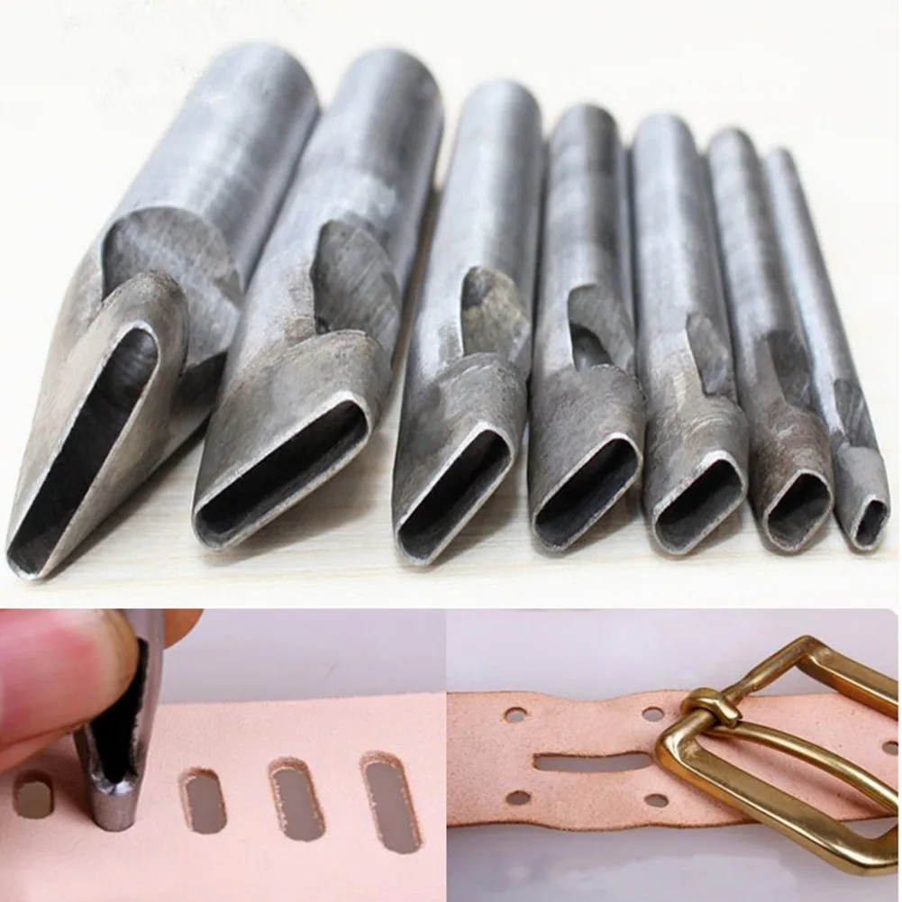 

No Rust High Carbon Steel Hole Punch DIY Drilling Bit Leather Craft Puncher Flat Hole Punch Maker Cutter Chisel Tool