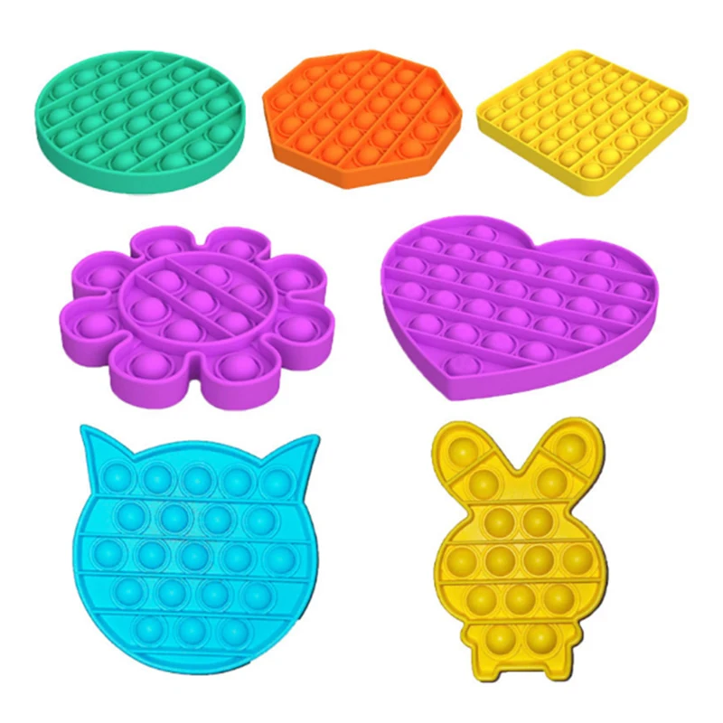 

Pop Fidget Reliver Stress Toys Rainbow Push Bubble Antistress Its Toys Adult Children Simple Dimple Toy To Relieve Autism