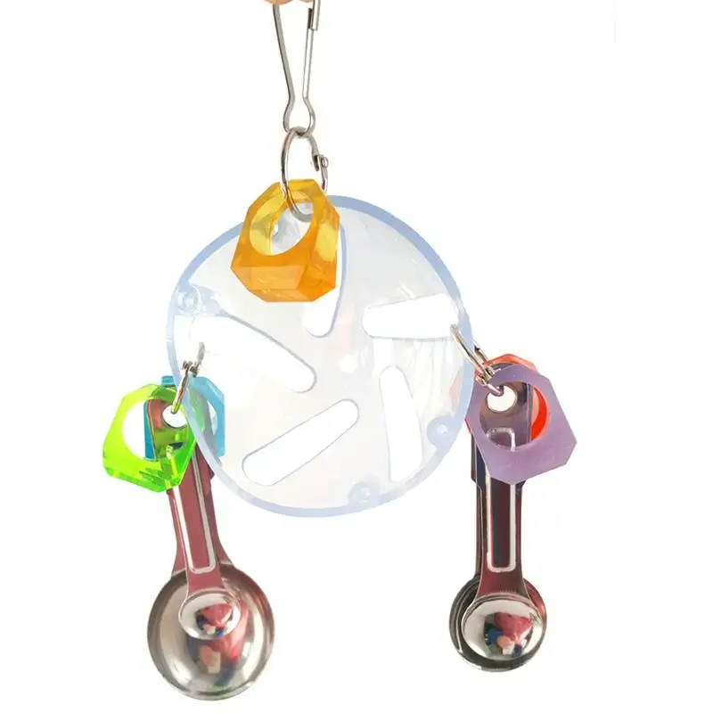 

Parrot Spoon Toy Parrot Hanging Toy Bird Cage Toy Bird Chew Toy Bird Toy Parrot Cage Cockatiels Cages Macaw Aviary Plastic