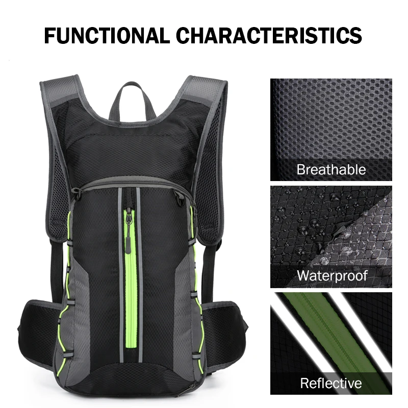 10L Bicycle Backpack Waterproof MTB Mountain Bike Hydration Bag Nylon Outdoor Cycling Bladder Hiking Camping Bags | Спорт и