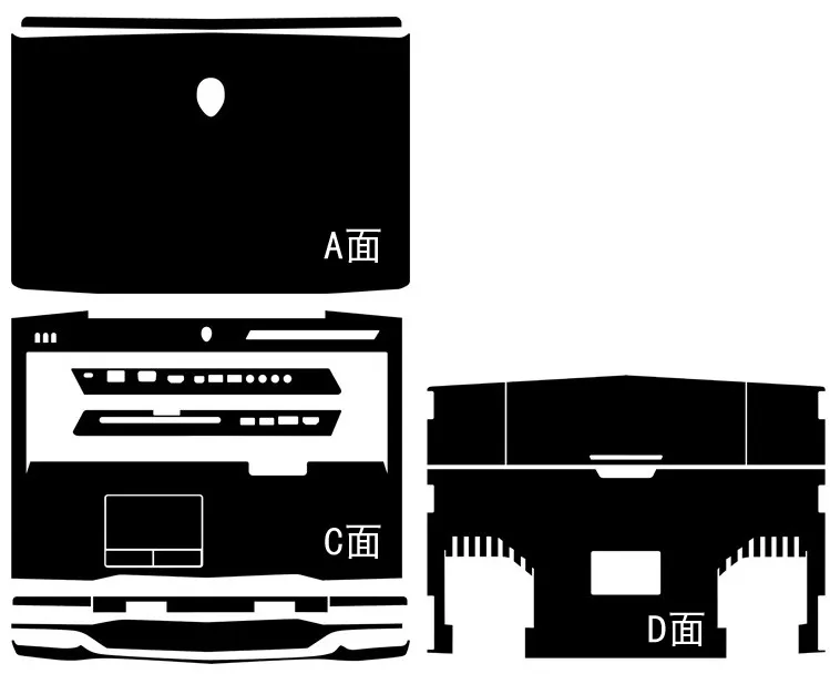 Ноутбук Стикеры кожи наклейка из углеродного волокна крышка Portector для Alienware 17 M17X R3