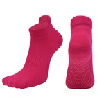 Женские и мужские спортивные хлопковые нескользящие Компрессионные спортивные женские носки до щиколотки для фитнеса, тренажерного зала, танцевальной площадки
