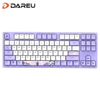 dareu a87 dream cherry mx axis wired mechanical gaming keyboard 87 macro recording keys n key rollover keypads with pbt keycaps