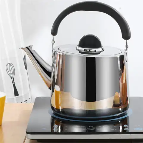 Нержавеющая сталь утолщенной свисток звучание чайник большой Ёмкость газовая, индукционная плита универсальный чайник для воды в домашни...