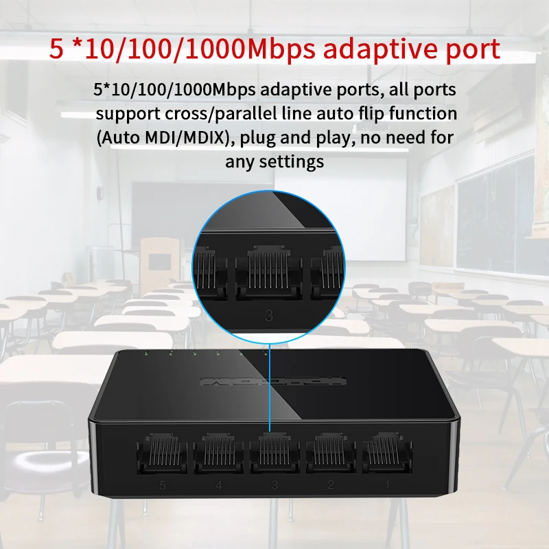 JSMAX JSG1005-S RJ45 порт s 10/100/1000M гигабитный коммутатор Ethernet 5-портовый мониторинг