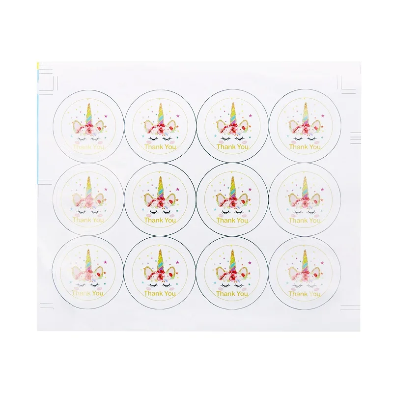 Unicorn seal sticker 12 шт./лот конфеты Единорог Наклейка на мешок свадьба день рождения Единорог вечерние Радуга Единорог Уплотнительная паста Подарочная коробка наклейка s Упаковка - Цвет: Unicorn seal sticker